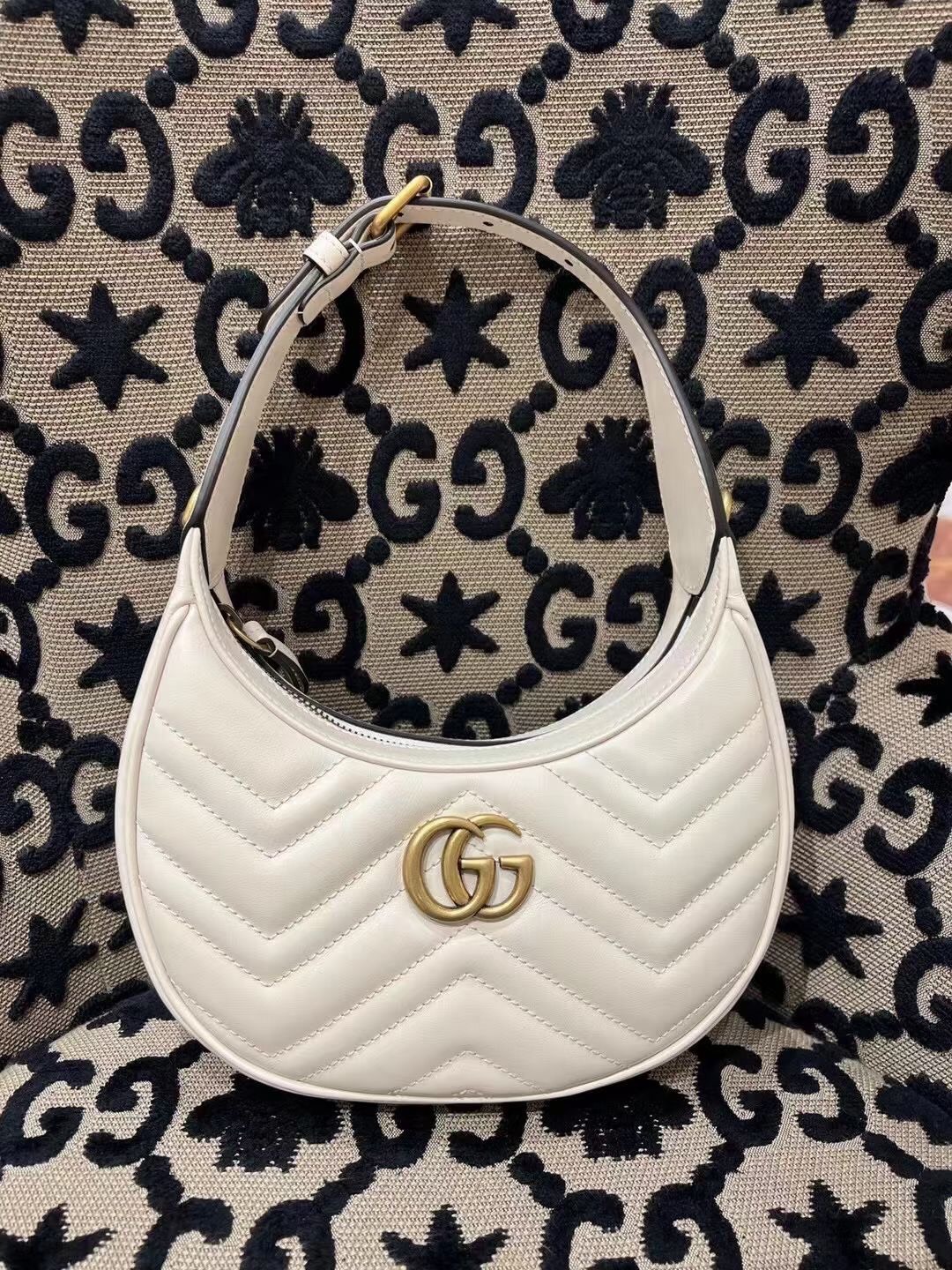 Gucci GG Marmont Half Moon Shoulder Bag 699514 Replica Bags and Shoes