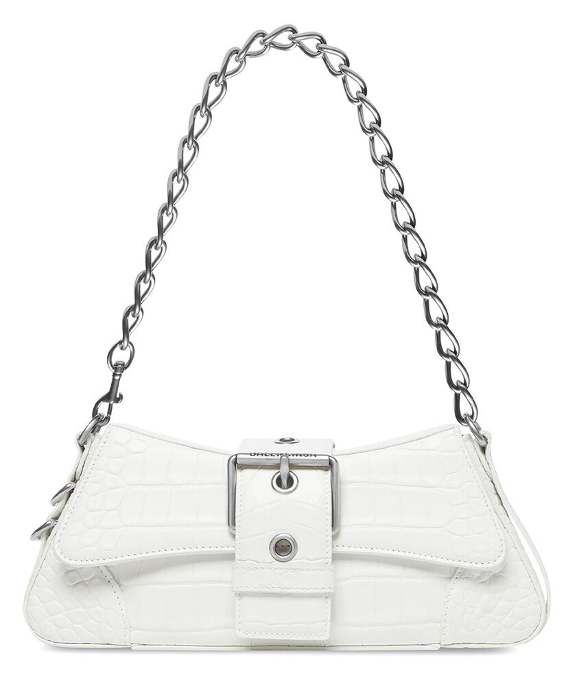 Balenciaga Lindsay Small Shoulder Bag With Strap Crocodile Embossed ...