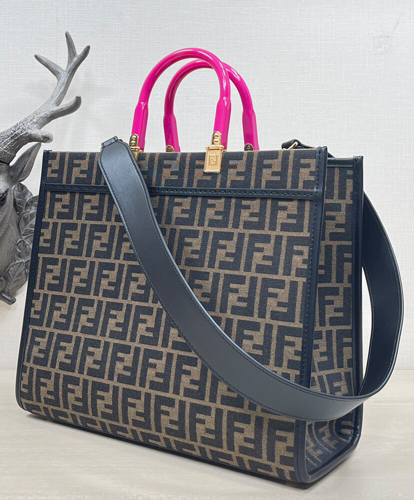 Fendi Fendace Sunshine Medium Tote Bag Coffee - AlimorLuxury