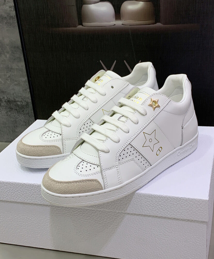 Christian Dior Unisex Star Sneaker Cream - Image 6