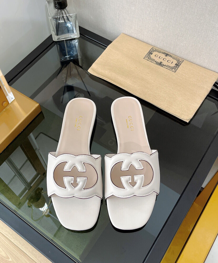 Gucci Women's Interlocking G Cutout Slide Sandal AlimorLuxury