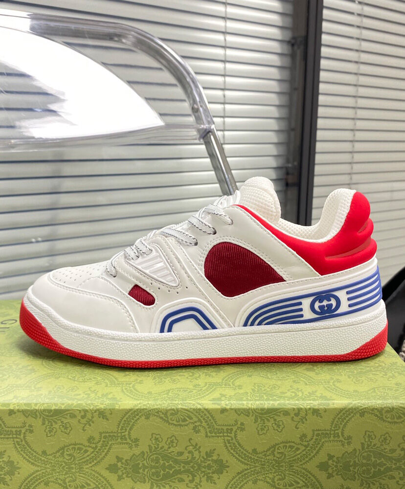 Gucci Unisex Basket Sneaker Red - Image 6