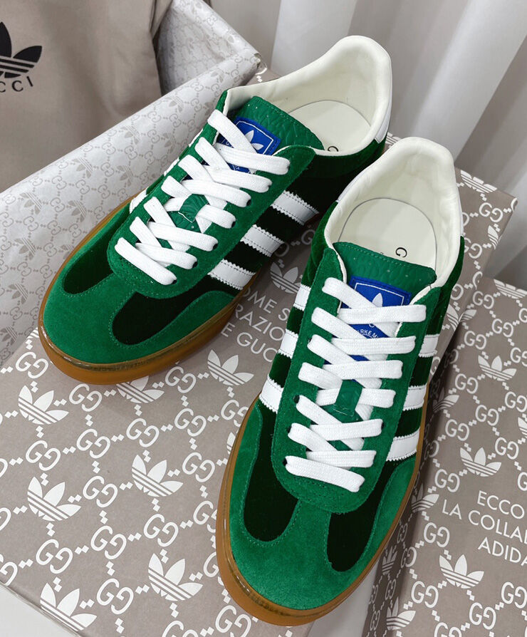Gucci x adidas Unisex Gazelle Sneaker Green - AlimorLuxury