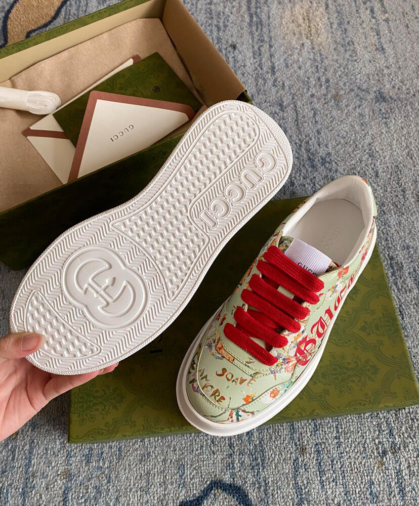 Gucci Unisex Floral 'Soave' Sneaker - Image 10