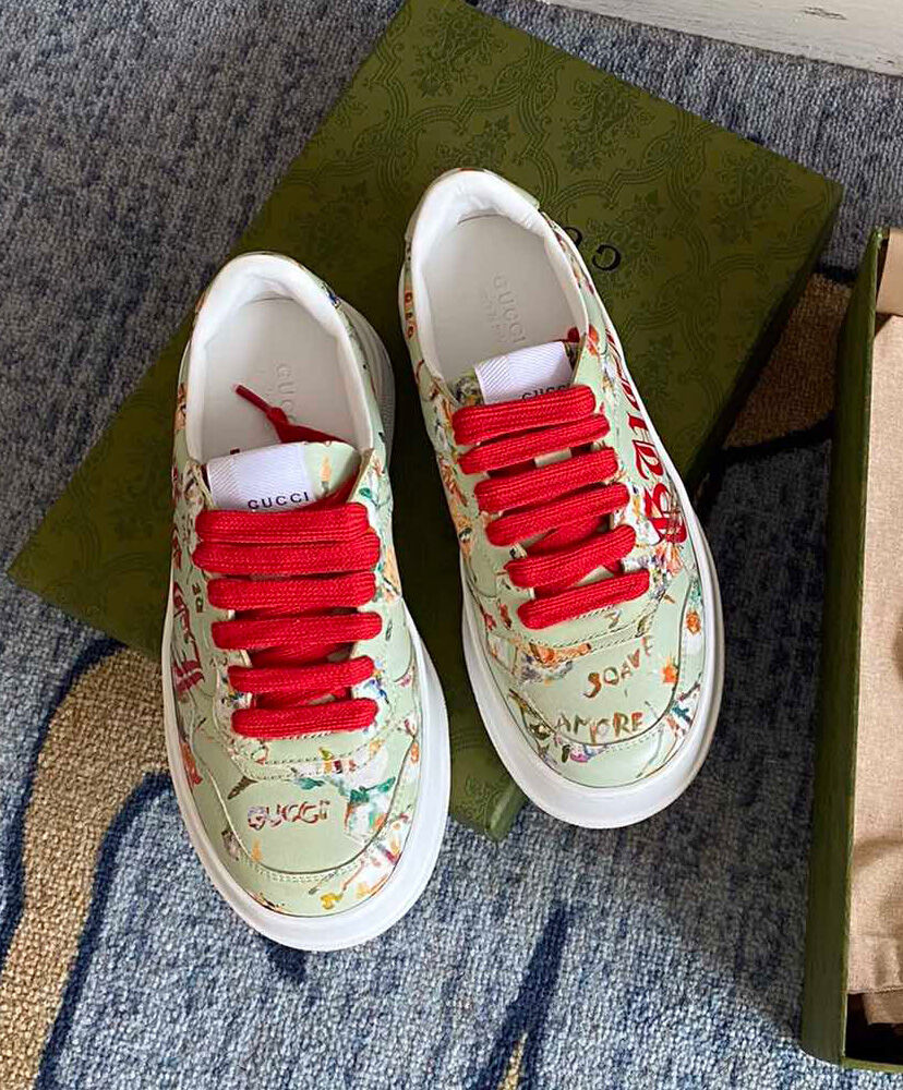Gucci Unisex Floral 'Soave' Sneaker - Image 3