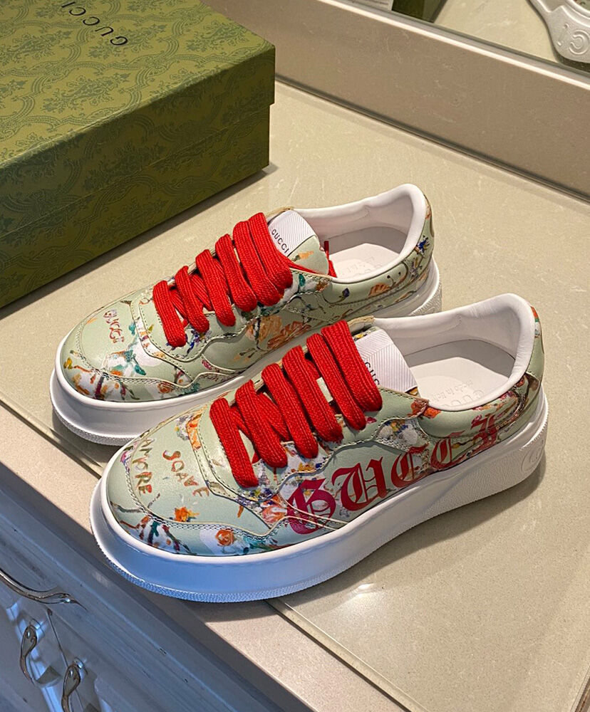 Gucci Unisex Floral 'Soave' Sneaker - Image 4