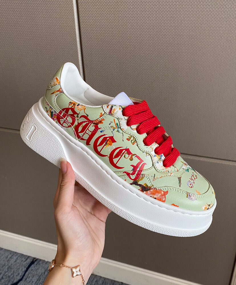 Gucci Unisex Floral 'Soave' Sneaker - Image 5