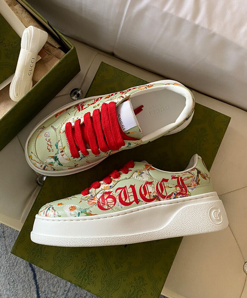Gucci Unisex Floral 'Soave' Sneaker - Image 6