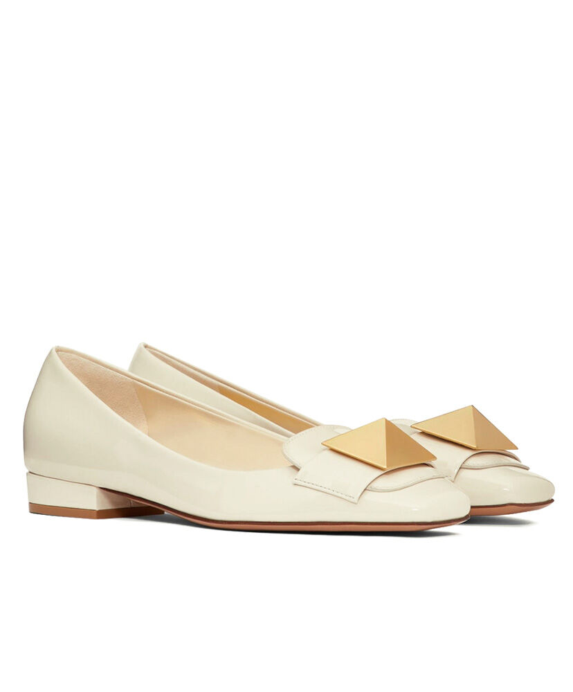 Valentino Garavani one Stud Patent Leather Ballet Flats - AlimorLuxury