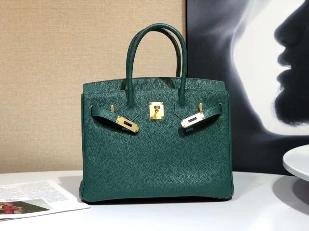Hermes Birkin 30cm Green Swift Leather Gold Hardware - Replica Bags and ...
