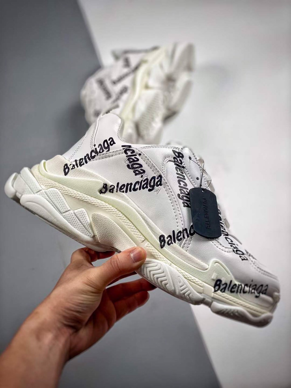 Balenciaga Unisex Tripple S Logo Shoes - Image 9