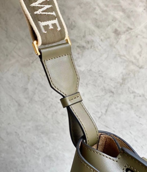 Loewe Small Gate Bag In Green Calfskin and Jacquard - Image 9