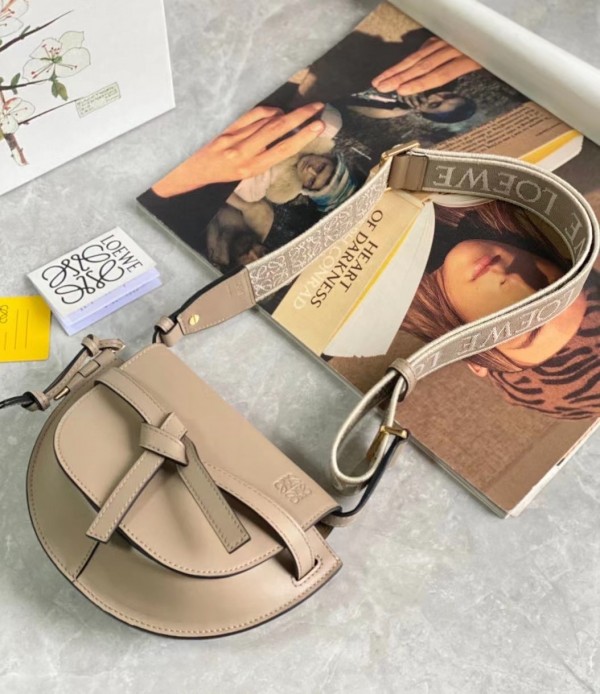 Loewe Mini Gate Dual Bag In Sand Calfskin - Image 6