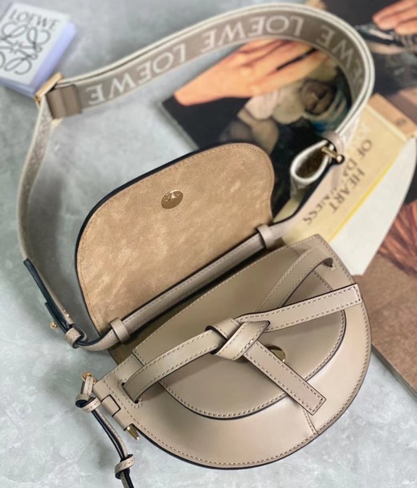 Loewe Mini Gate Dual Bag In Sand Calfskin - Image 9