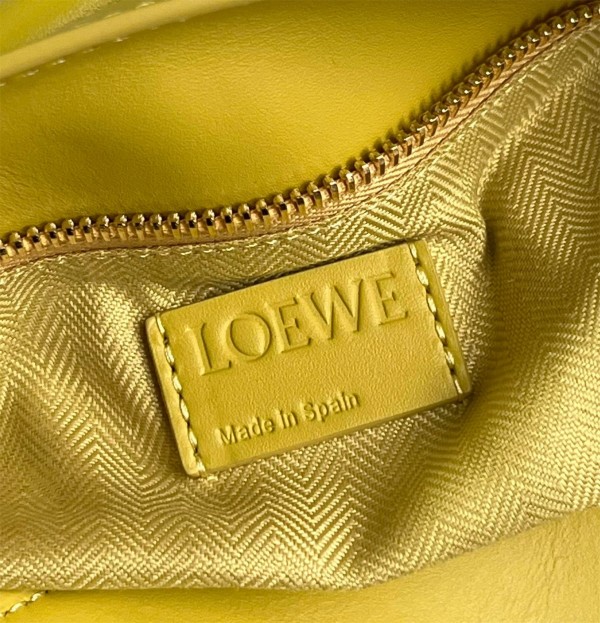 Loewe Puzzle Edge Small Bag In Yellow Satin Calfskin - Image 8