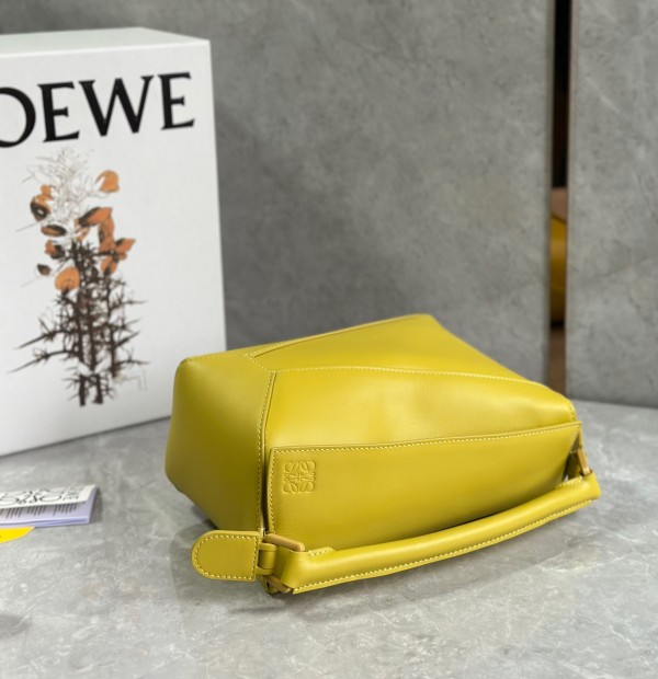 Loewe Puzzle Edge Small Bag In Yellow Satin Calfskin - Image 10