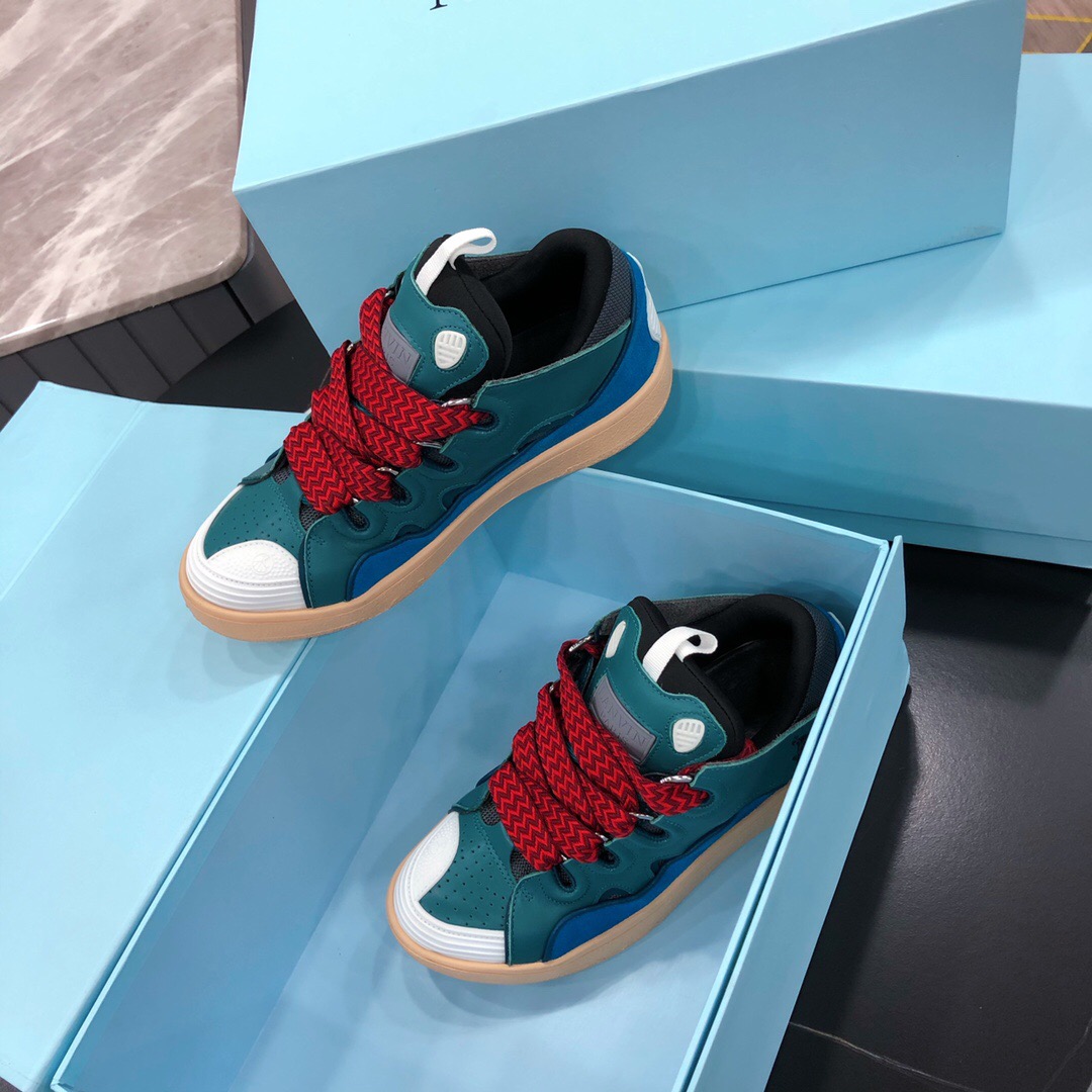 LANVIN LEATHER CURB SNEAKERS - Image 3