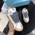 LANVIN LEATHER CURB SNEAKERS