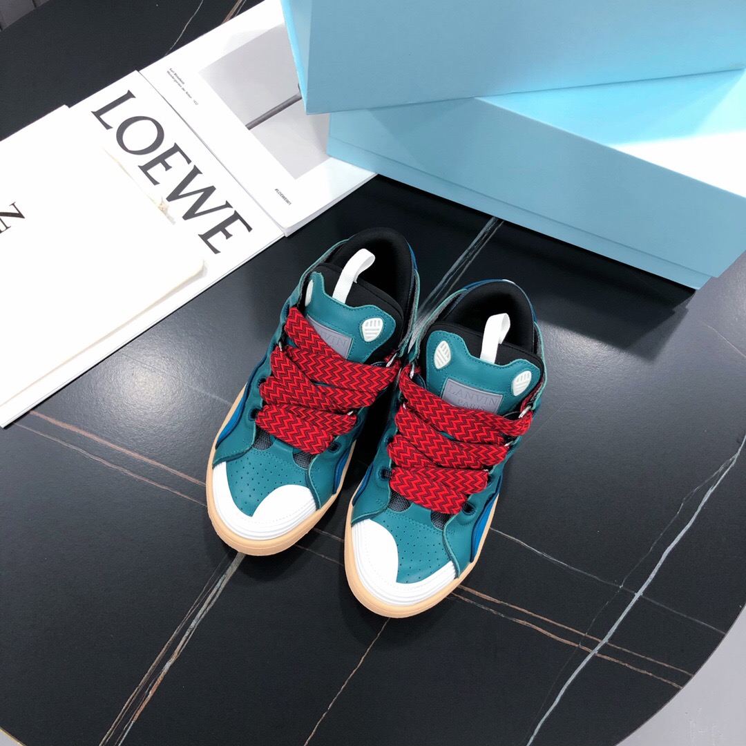 LANVIN LEATHER CURB SNEAKERS - Image 5