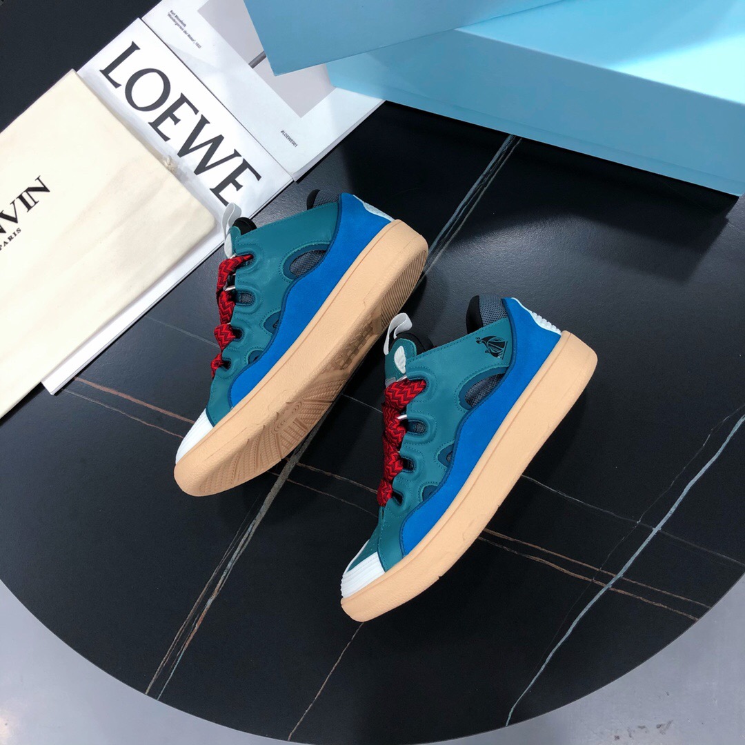 LANVIN LEATHER CURB SNEAKERS - Image 6