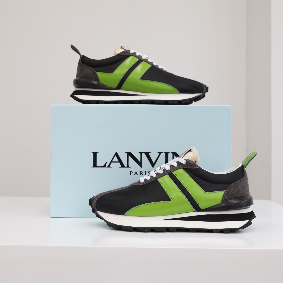 LANVIN NYLON BUMPER SNEAKERS