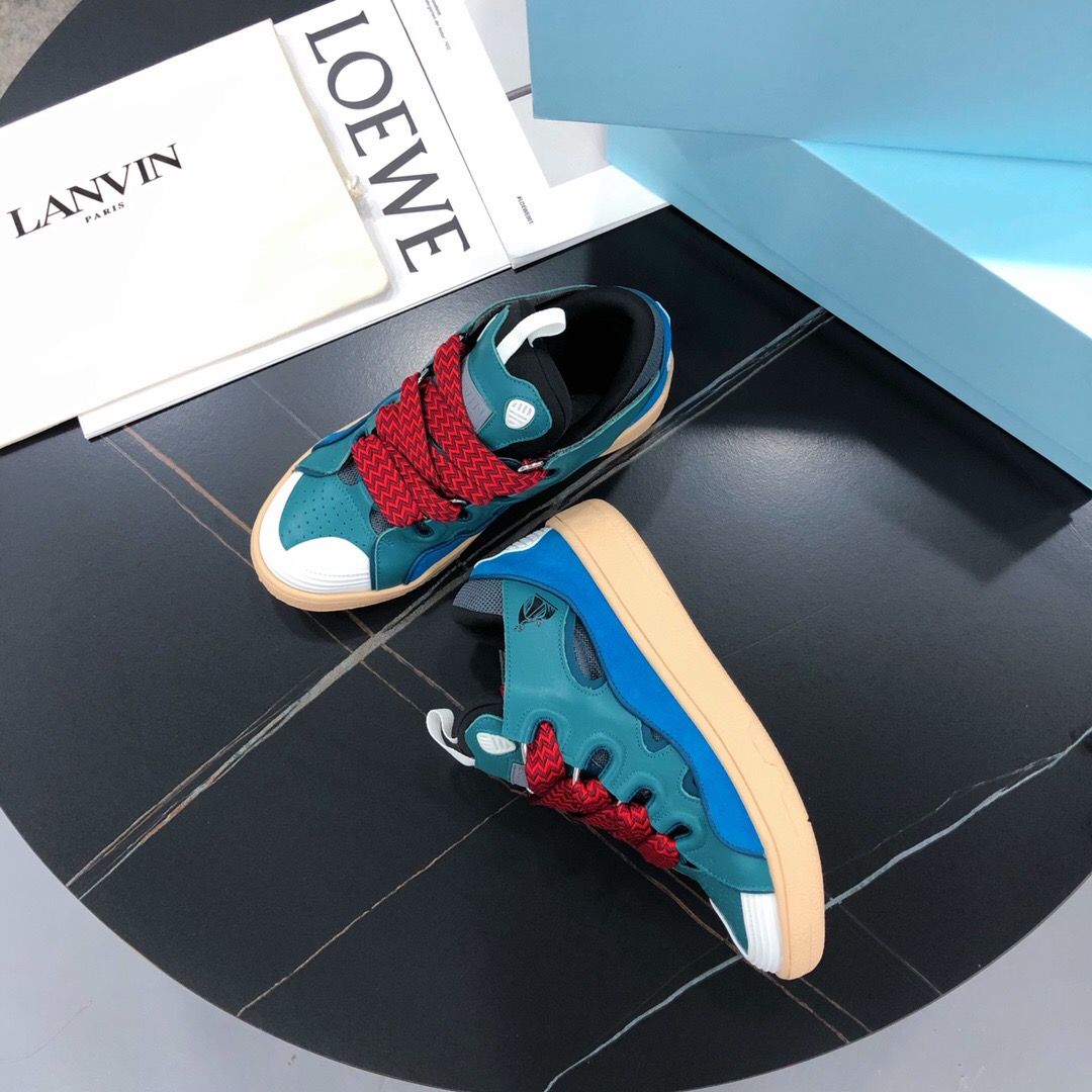 LANVIN LEATHER CURB SNEAKERS - Image 7