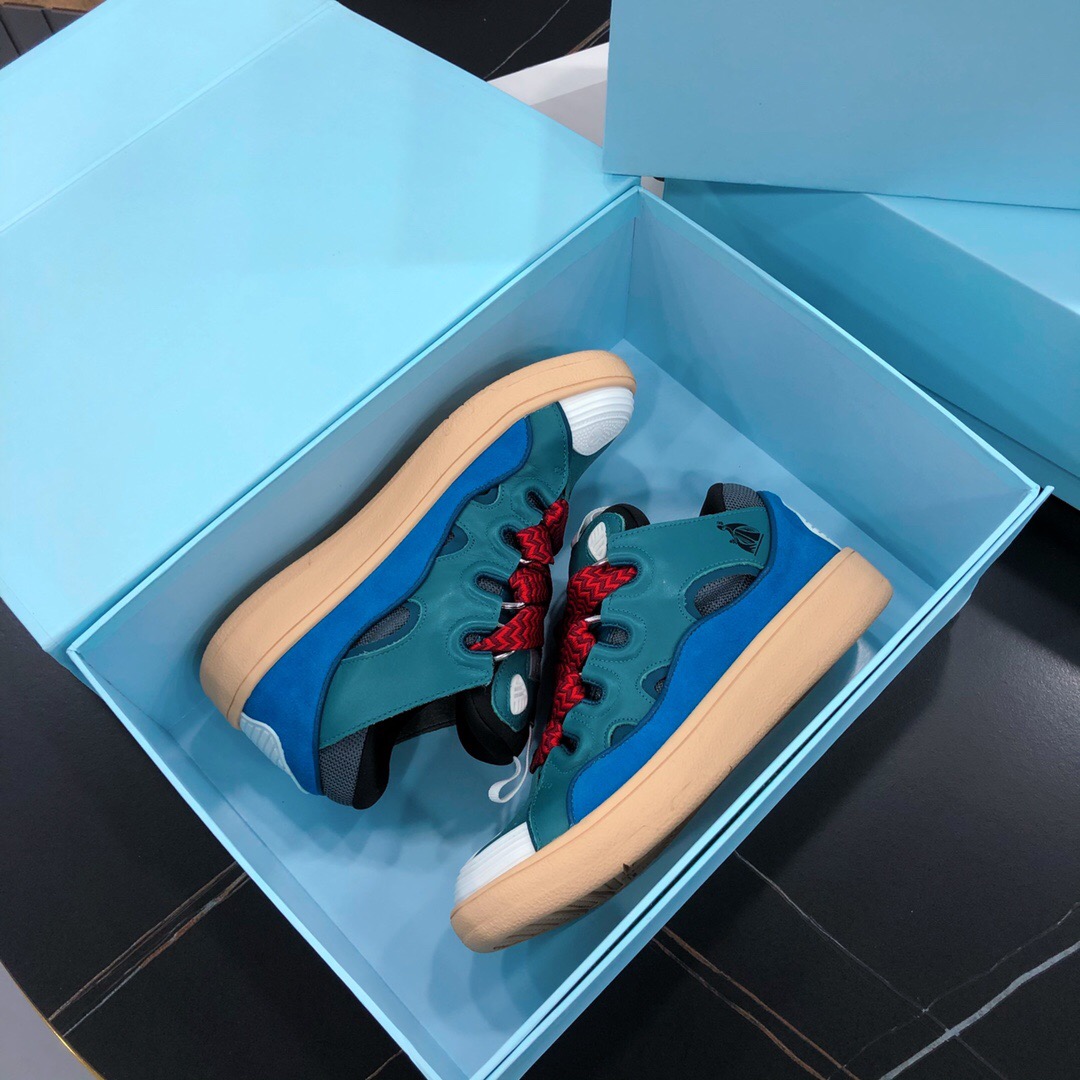 LANVIN LEATHER CURB SNEAKERS - Image 8