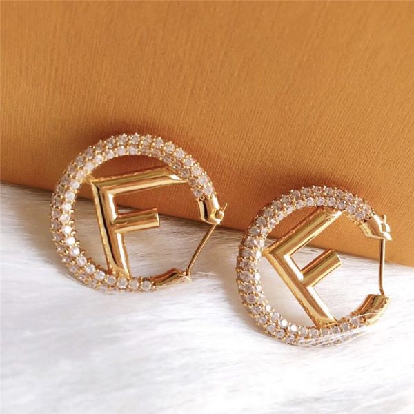 Fendi alphabet earrings
