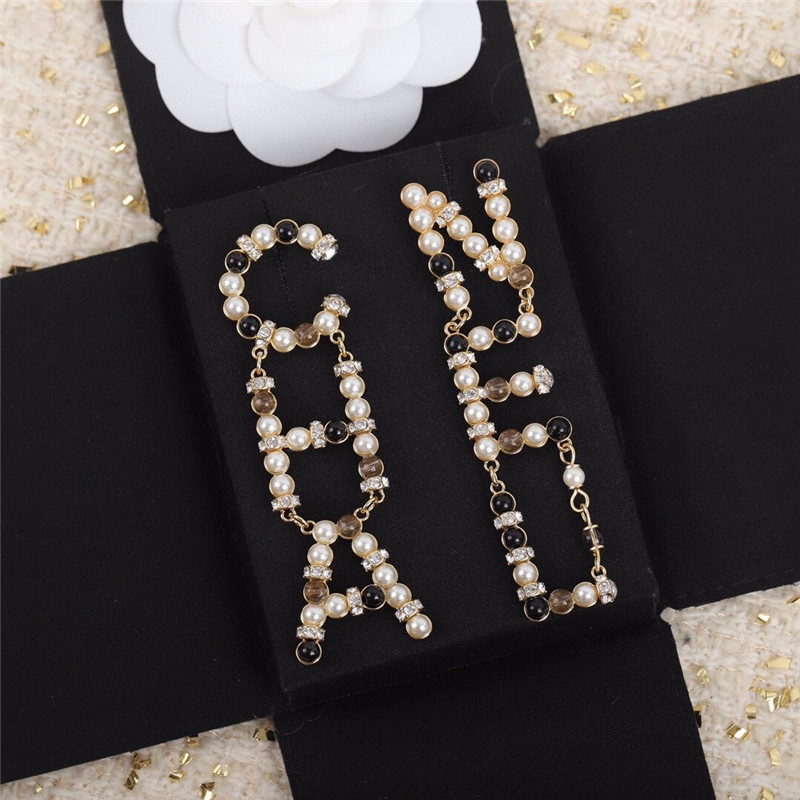 chanel letter earrings replica