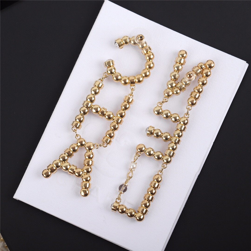 chanel letter earrings replica - Image 6