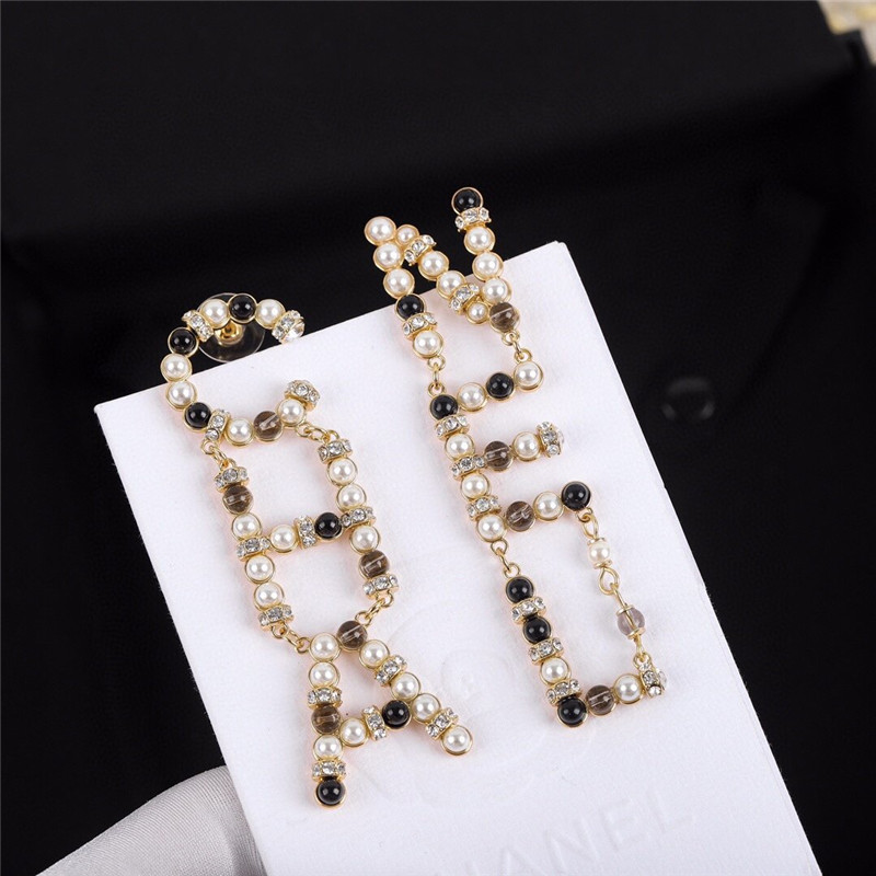 chanel letter earrings replica - Image 2