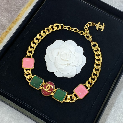 chanel glass necklace