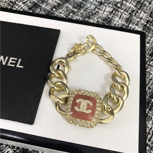 chanel pink colored glaze bracelet