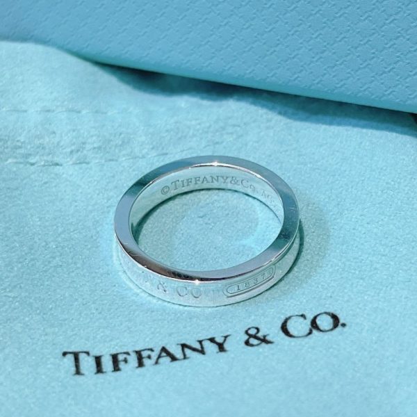 Tiffany n Co. Ring Thin Unisex - Tiffany 1837® Ring in Silver, Narrow tifjw264906041-hj