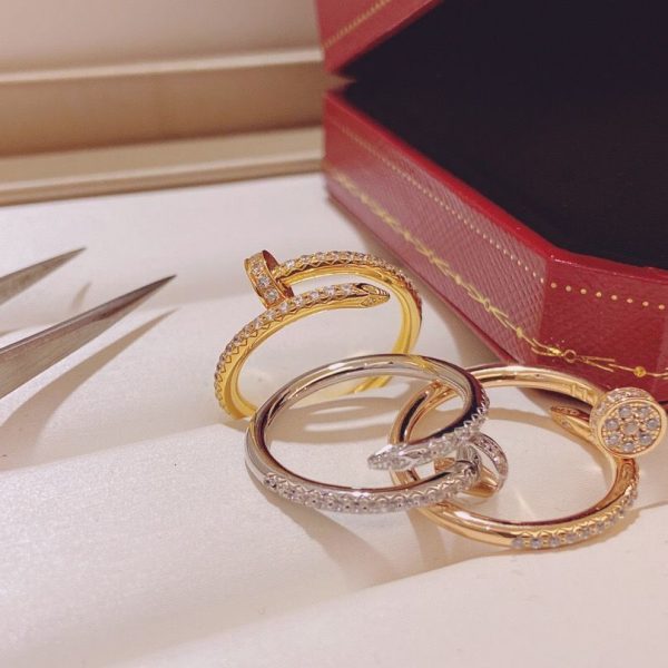 Cartier Ring Thin Full Gems - Juste Un Clou carjw1765-hj