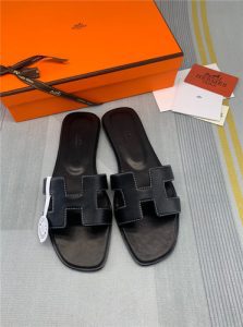 Hermes Leather Slippers Top