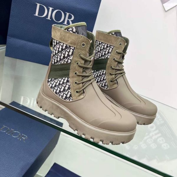 Dior Garden Lace Up Unisex Boots