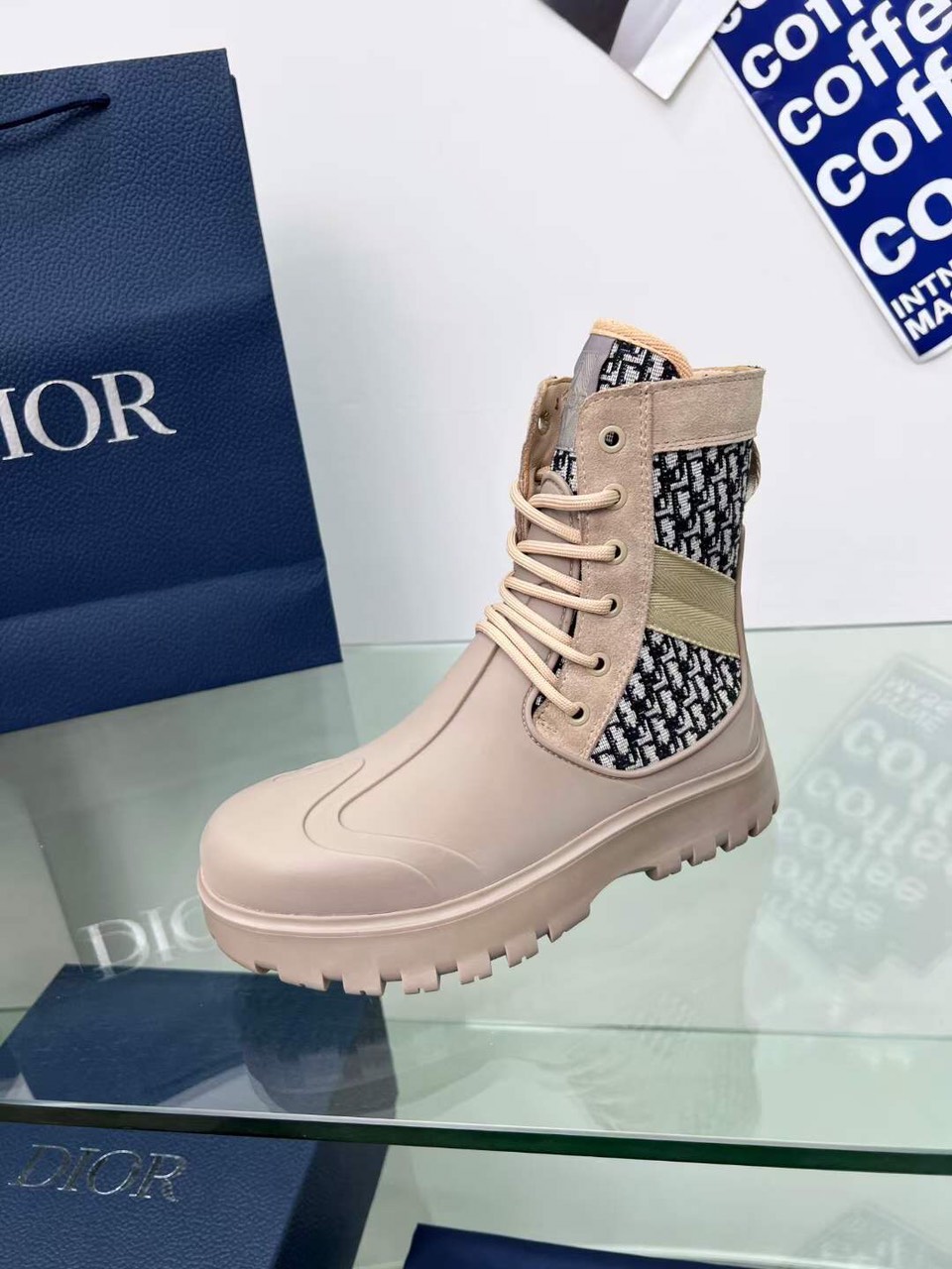 Dior Garden Lace Up Unisex Boots - Image 7