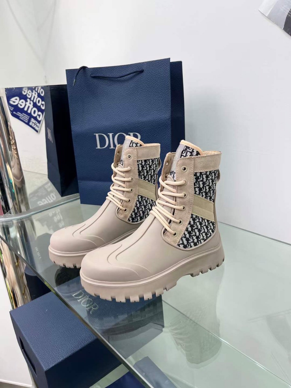 Dior Garden Lace Up Unisex Boots - Image 8