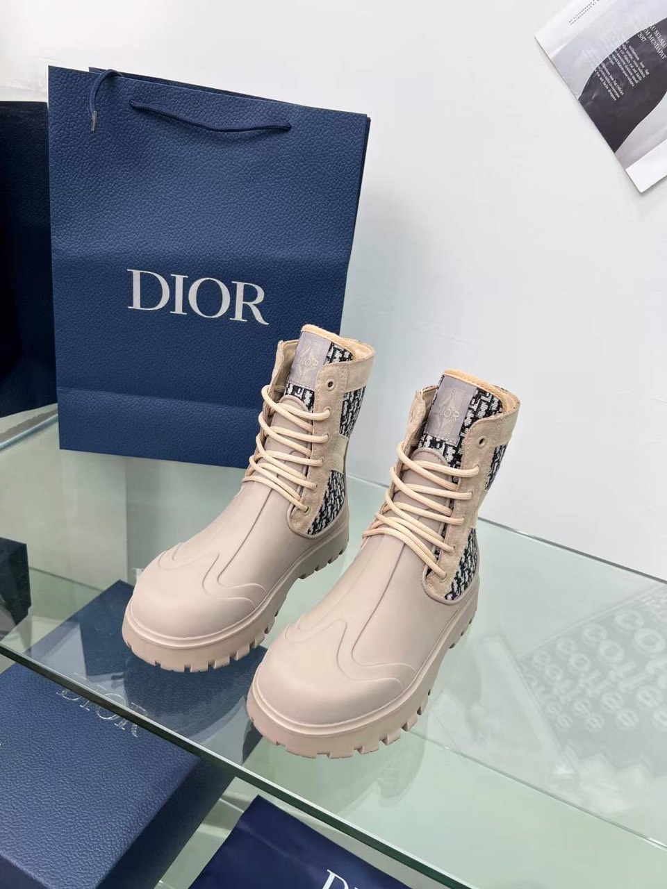 Dior Garden Lace Up Unisex Boots - Image 9