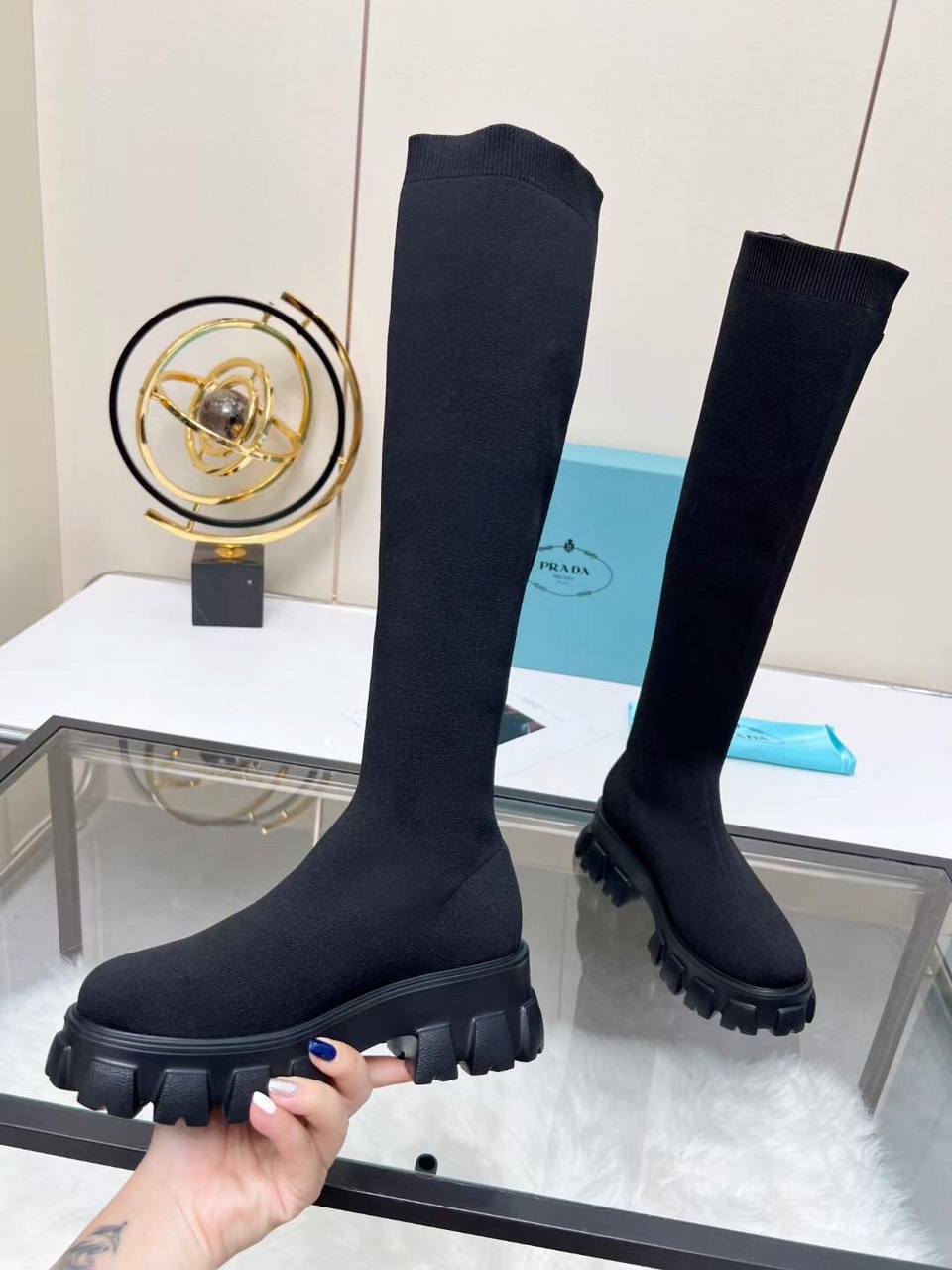 Prada Monolith Knee-length Boots 2023 - Image 8