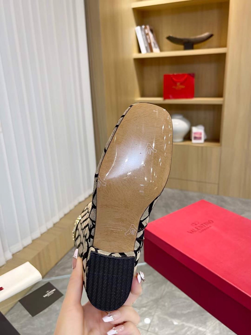 Valentino Logo Ankle Boot In Toile Iconographe - Image 3