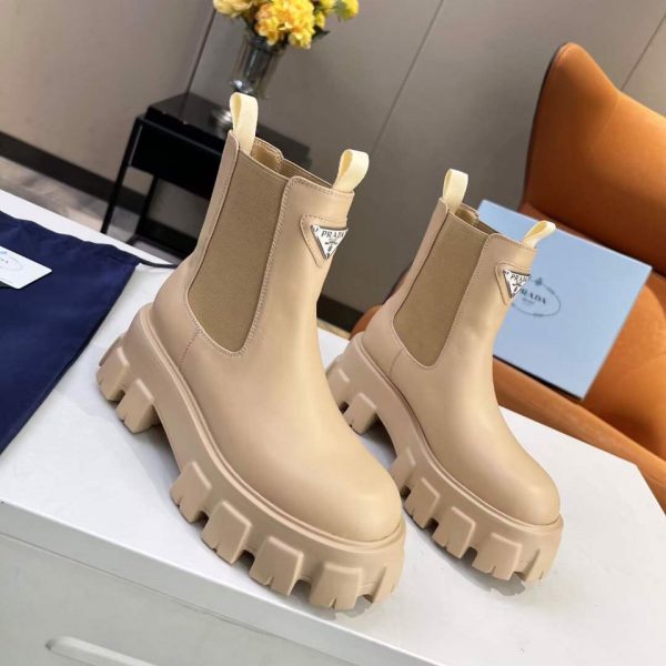 Prada Round-toe Slip-on Women's Boots