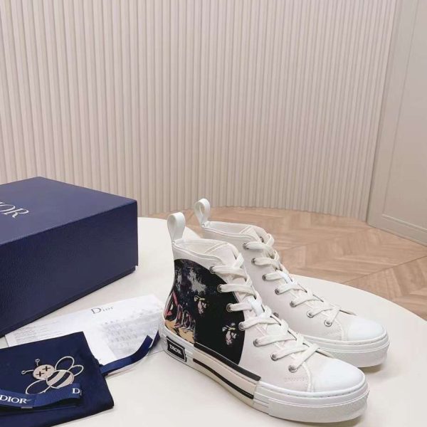 Dior Unisex B23 Hight Top Canvas Shoes