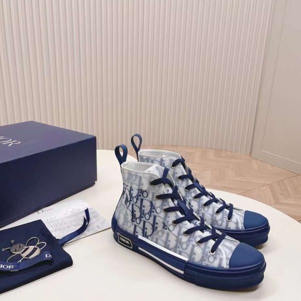 Dior Unisex B23 Hight Top Canvas Shoes
