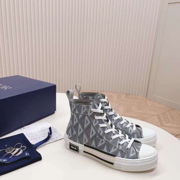 Dior Unisex B23 Hight Top Canvas Shoes