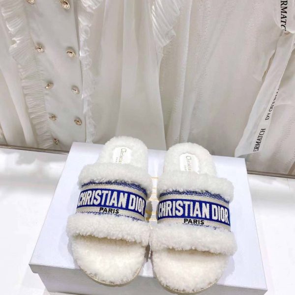 Christian Dior Dway Shearling Slide