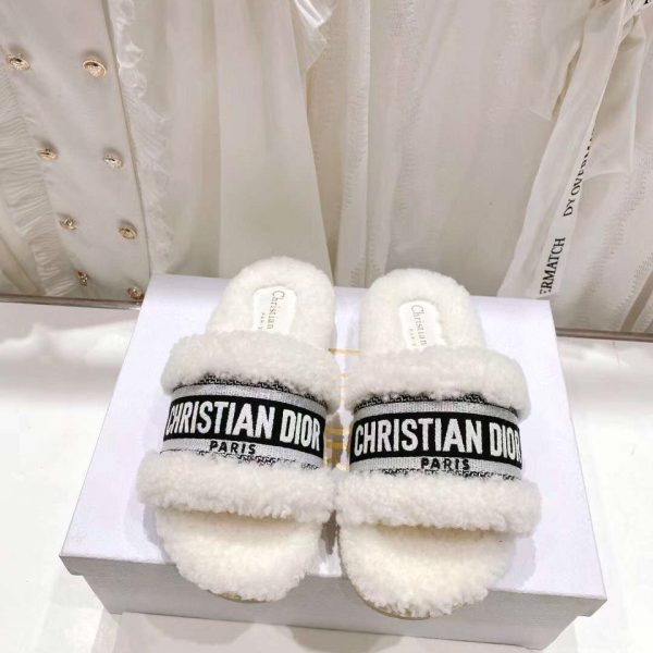 Christian Dior Dway Shearling Slide
