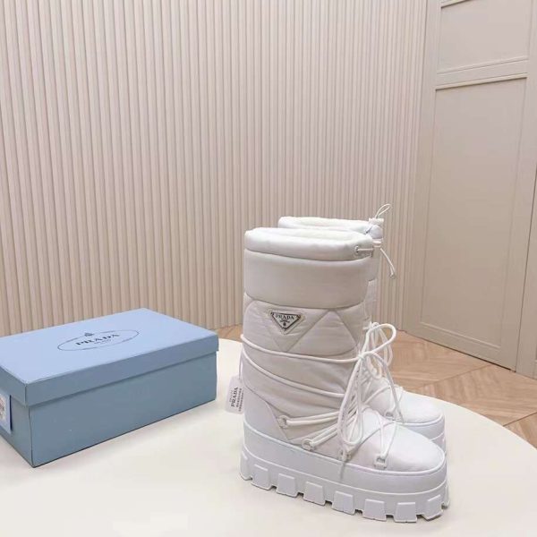 Prada Logo Padded Apres Ski Boots
