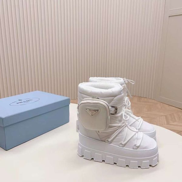 Prada Logo Padded Apres Ski Boots